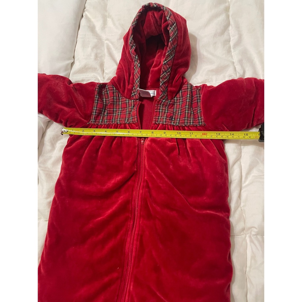 VTH Ralph Lauren Baby 1st Christmas Plaid Bunting Bag Hood Sleeper 0-6M Holiday - Picture 6 of 12